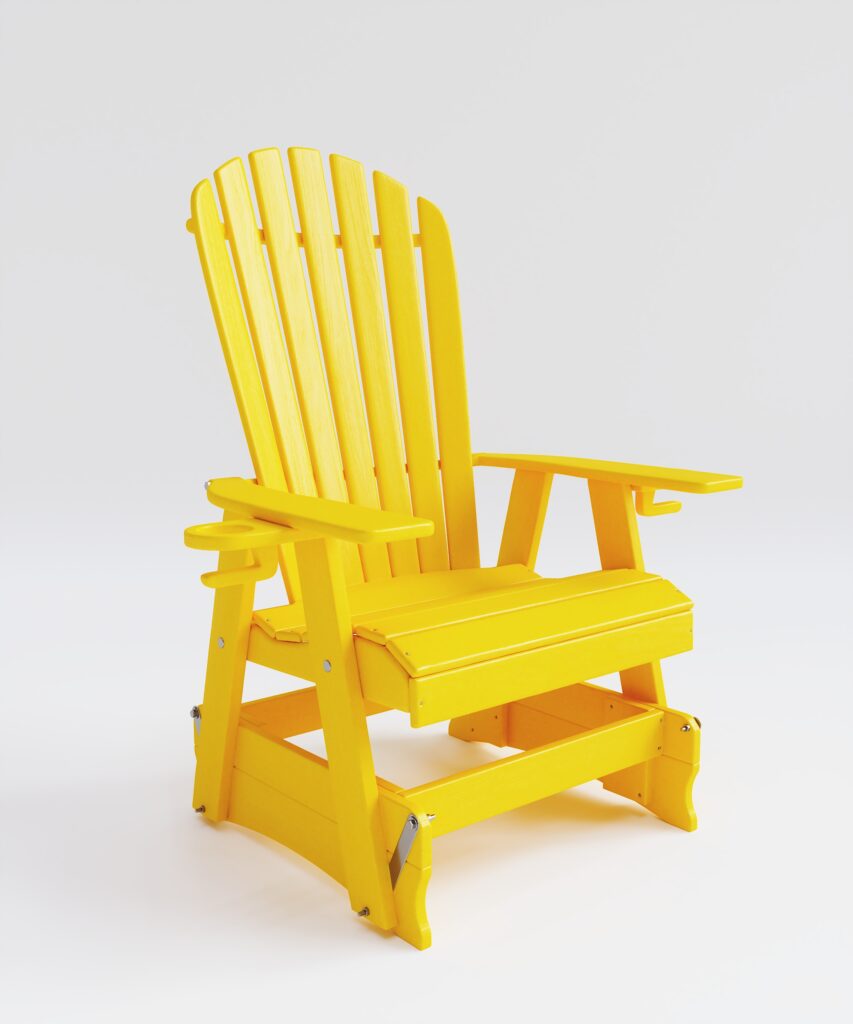 adirondack glider chair lemon yellow